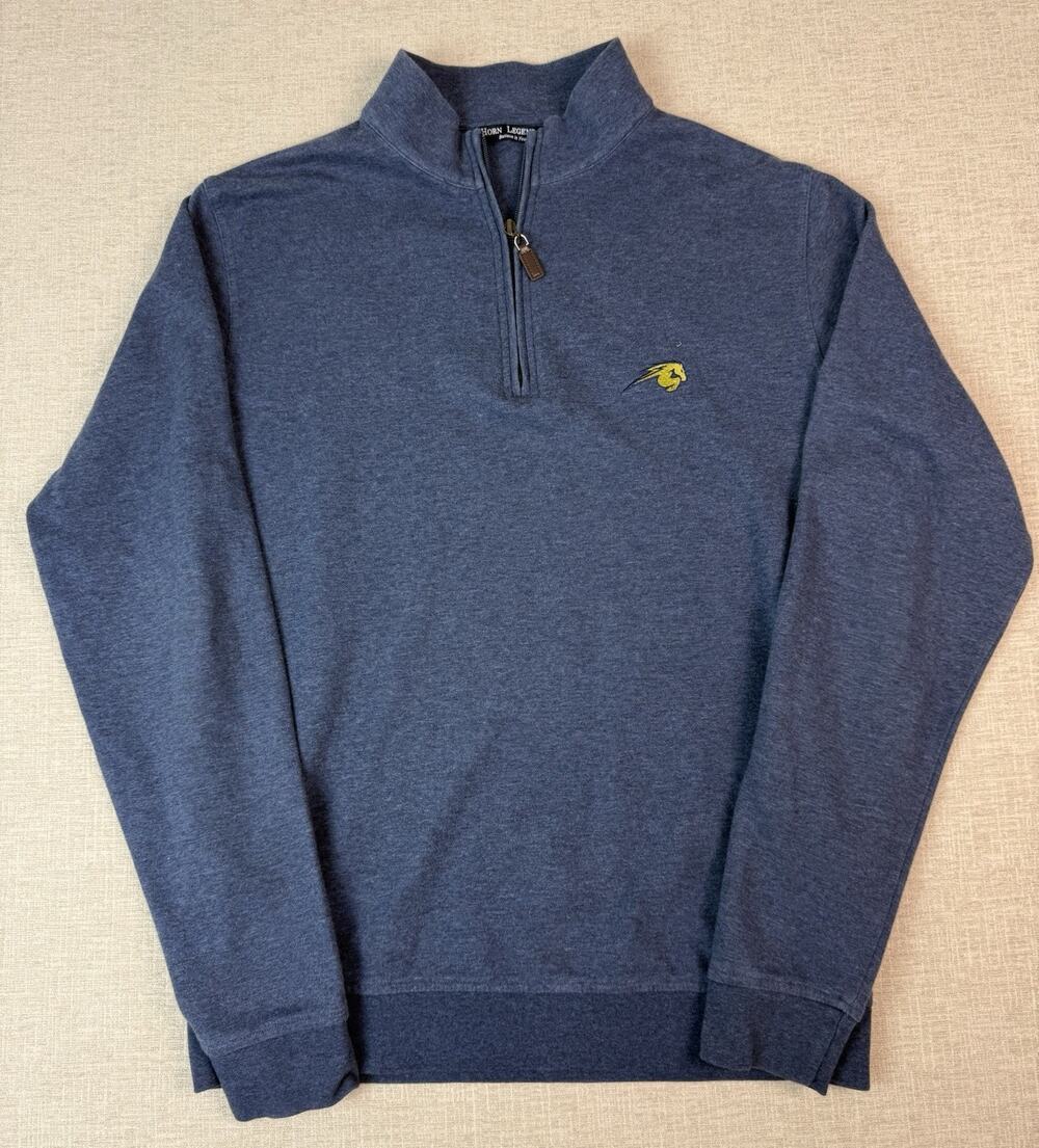Horn Legend 1/4 Zip Pullover Sweatshirt Mens M Blue Stretch Golf Casual Mock